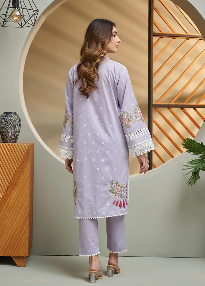 Dhanak Festive Pret Embroidered Lawn 2 Piece Suit DC-2037 LIGHT PURPLE