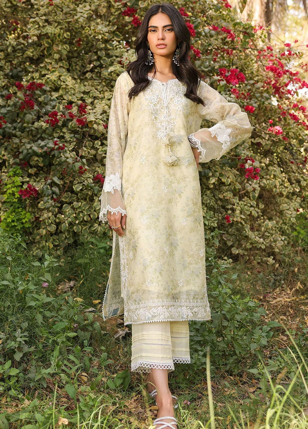 Dhanak Pret Embroidered Munar 2 Piece Suit DHK23M DA-2136 LEMON