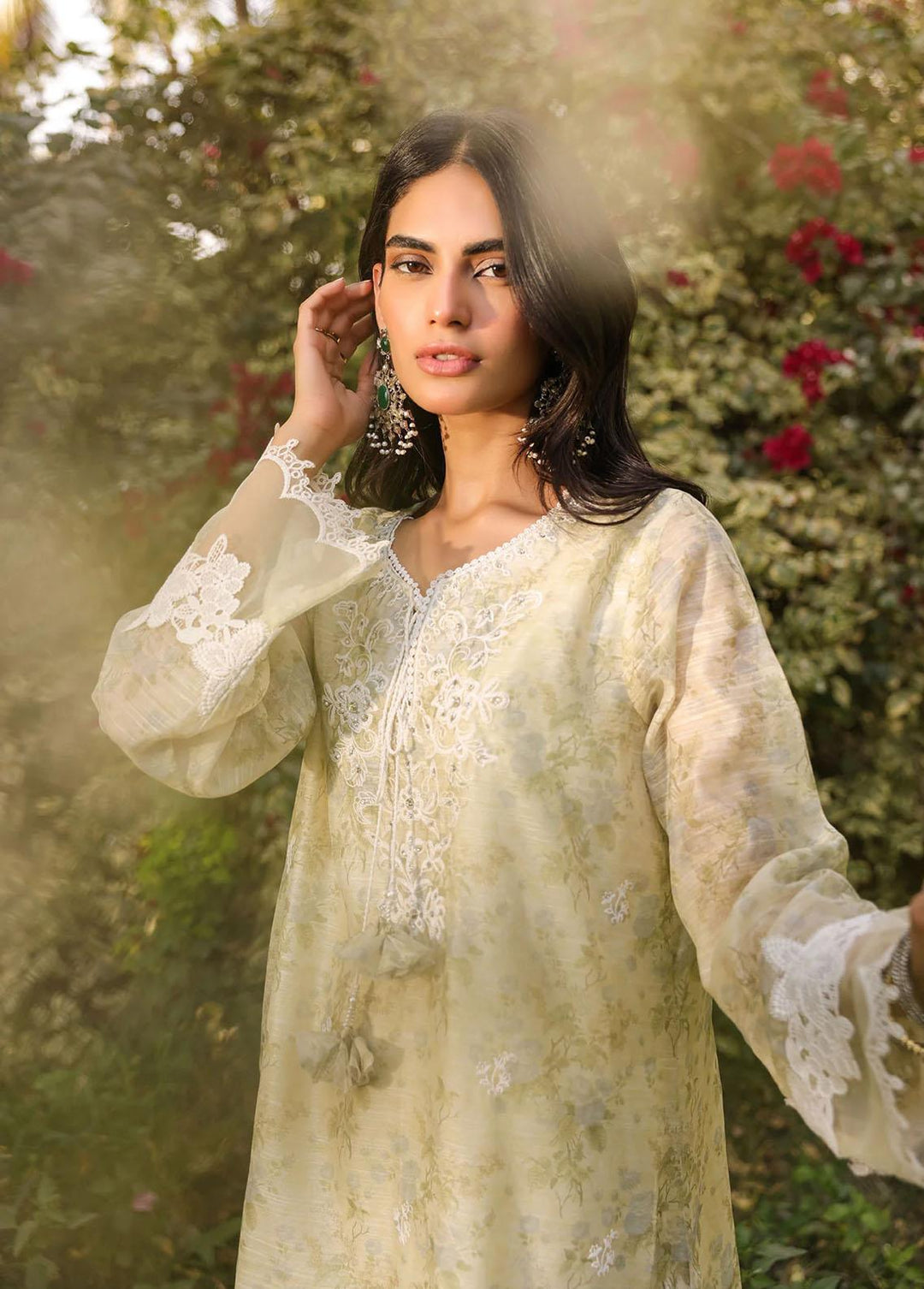 Dhanak Pret Embroidered Munar 2 Piece Suit DHK23M DA-2136 LEMON