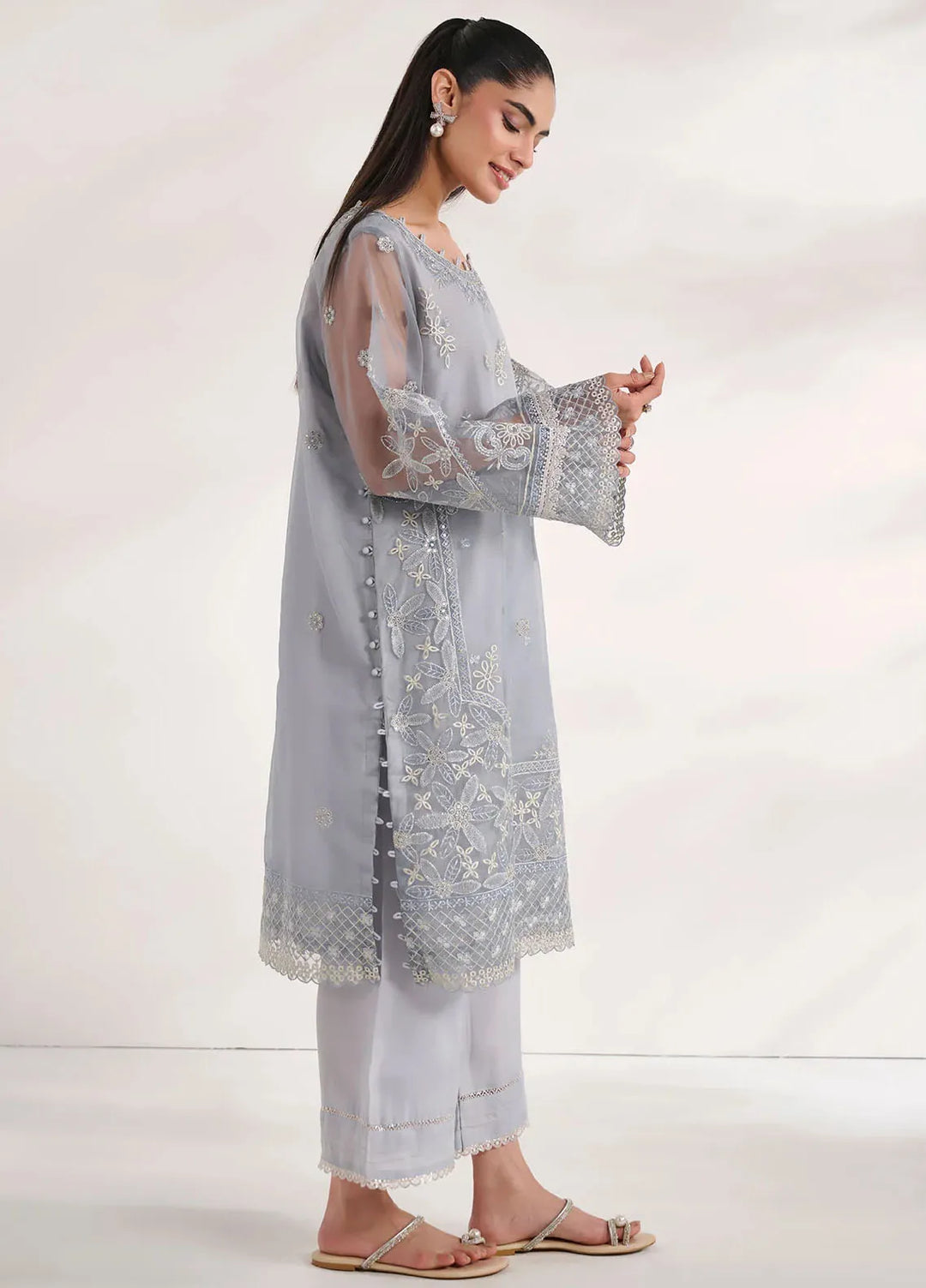 Dhanak Pret Embroidered Cotton Jacquard 2 Piece Suit SS24DA-2425