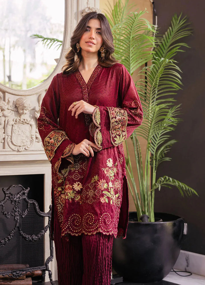 Dhanak Pret Embroidered Cotton Jacquard 2 Piece Suit SS24DA-2431
