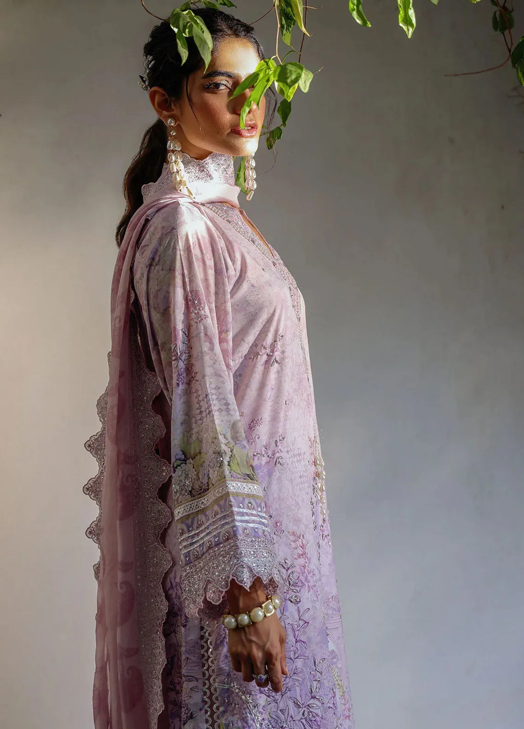 Dhanak Pret Embroidered Crepe silk 2 Piece Suit SS24DA-2512