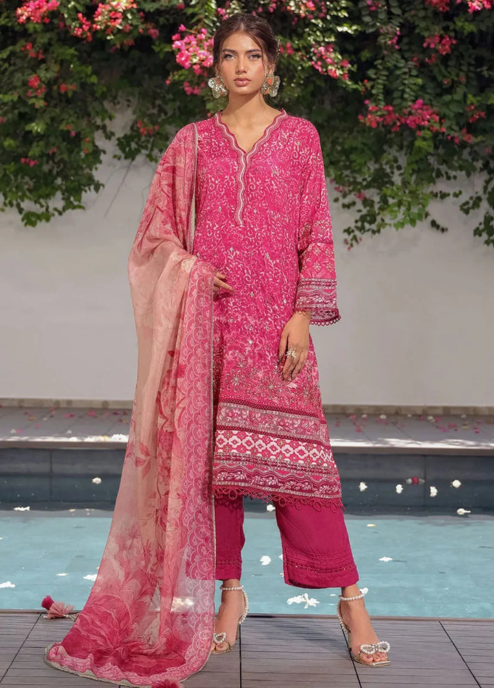 Dhanak Pret Embroidered Crepe silk 2 Piece Suit SS24DA-2514