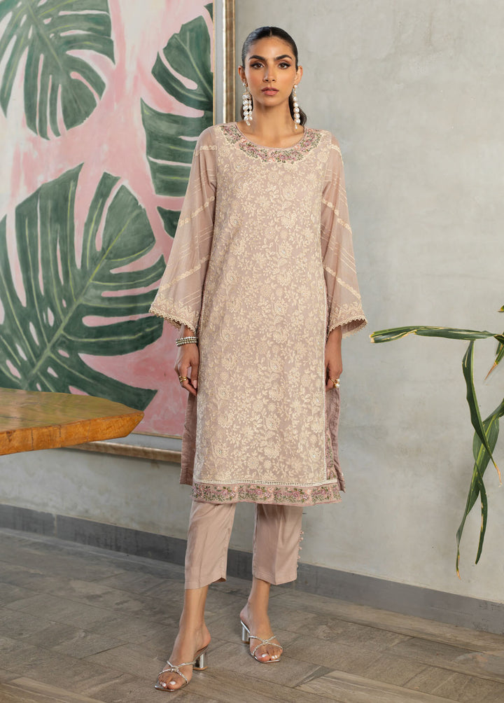 Dhanak Pret Embroidered Khaadi Net 2 Piece Suit DA-2225 LIGHT PINK