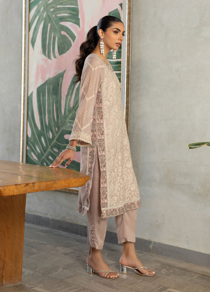 Dhanak Pret Embroidered Khaadi Net 2 Piece Suit DA-2225 LIGHT PINK