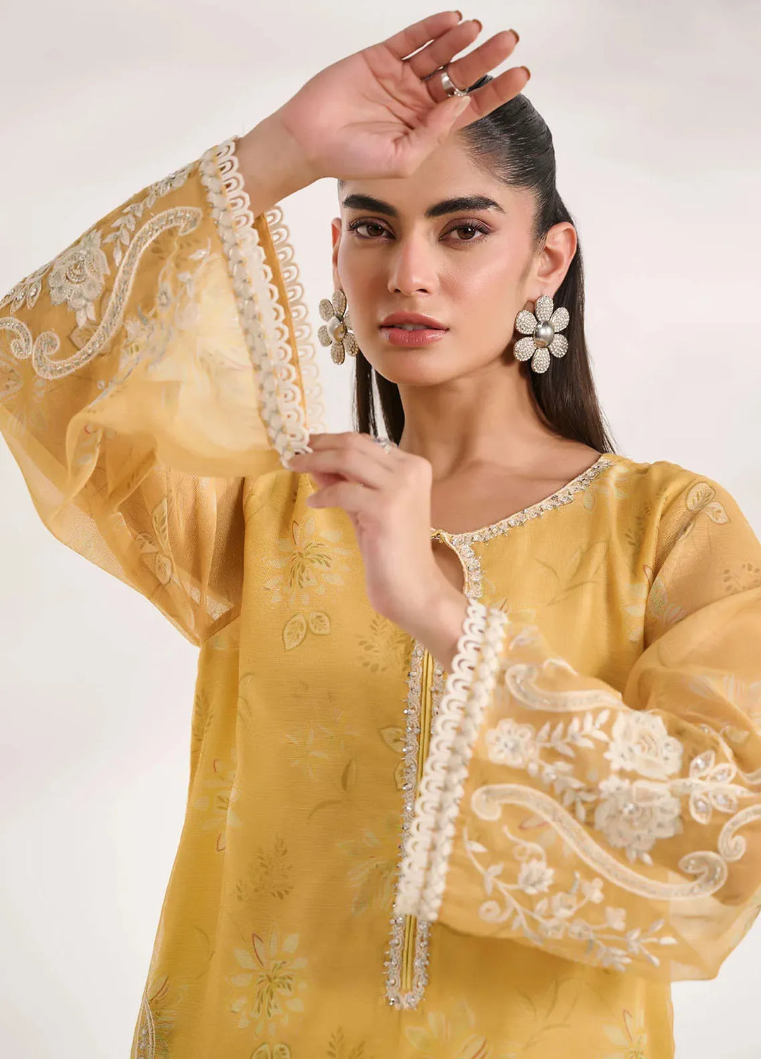 Dhanak Pret Embroidered Khaadi Net 2 Piece Suit SS24DA-2476