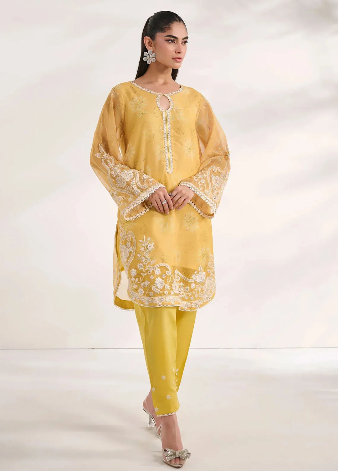 Dhanak Pret Embroidered Khaadi Net 2 Piece Suit SS24DA-2476