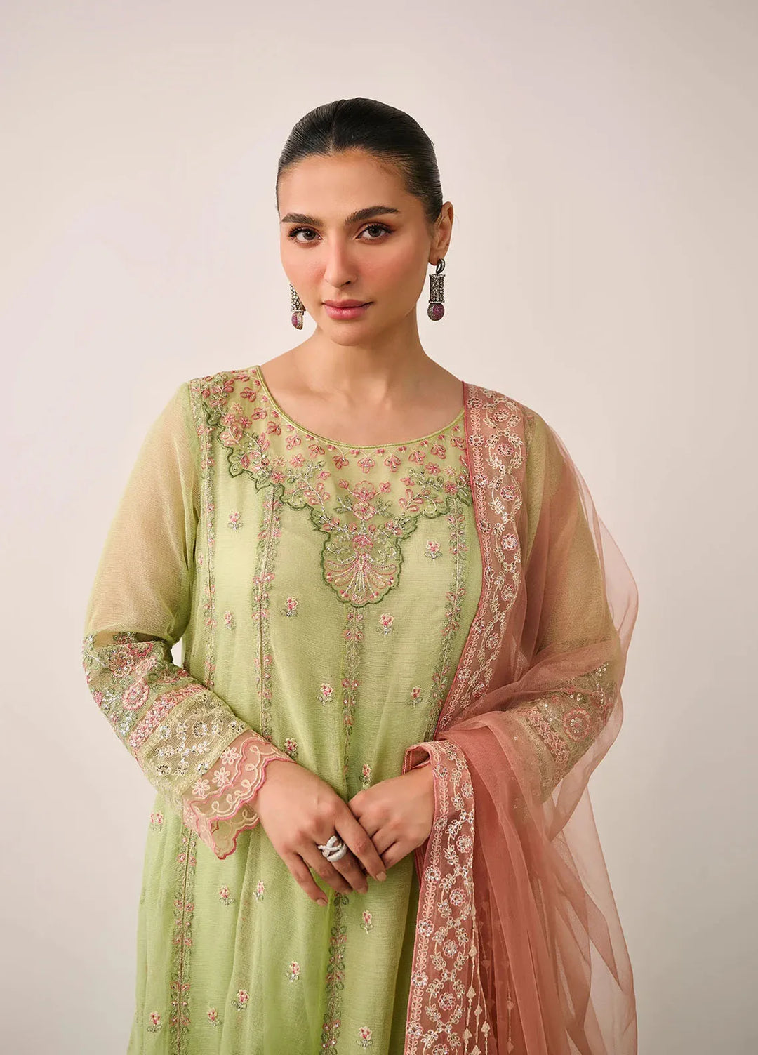 Dhanak Pret Embroidered Khaadi Net 2 Piece Suit SS24DA-3195