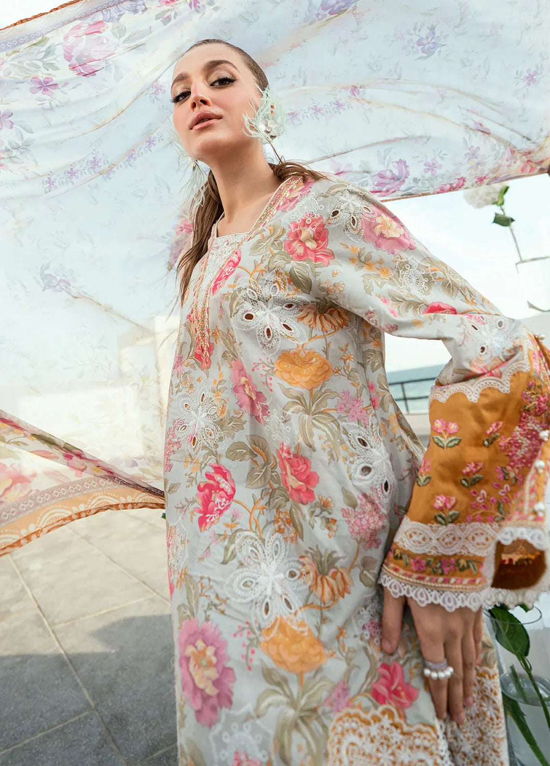 Dhanak Pret Embroidered Lawn 2 Piece Suit SS25DC-2535