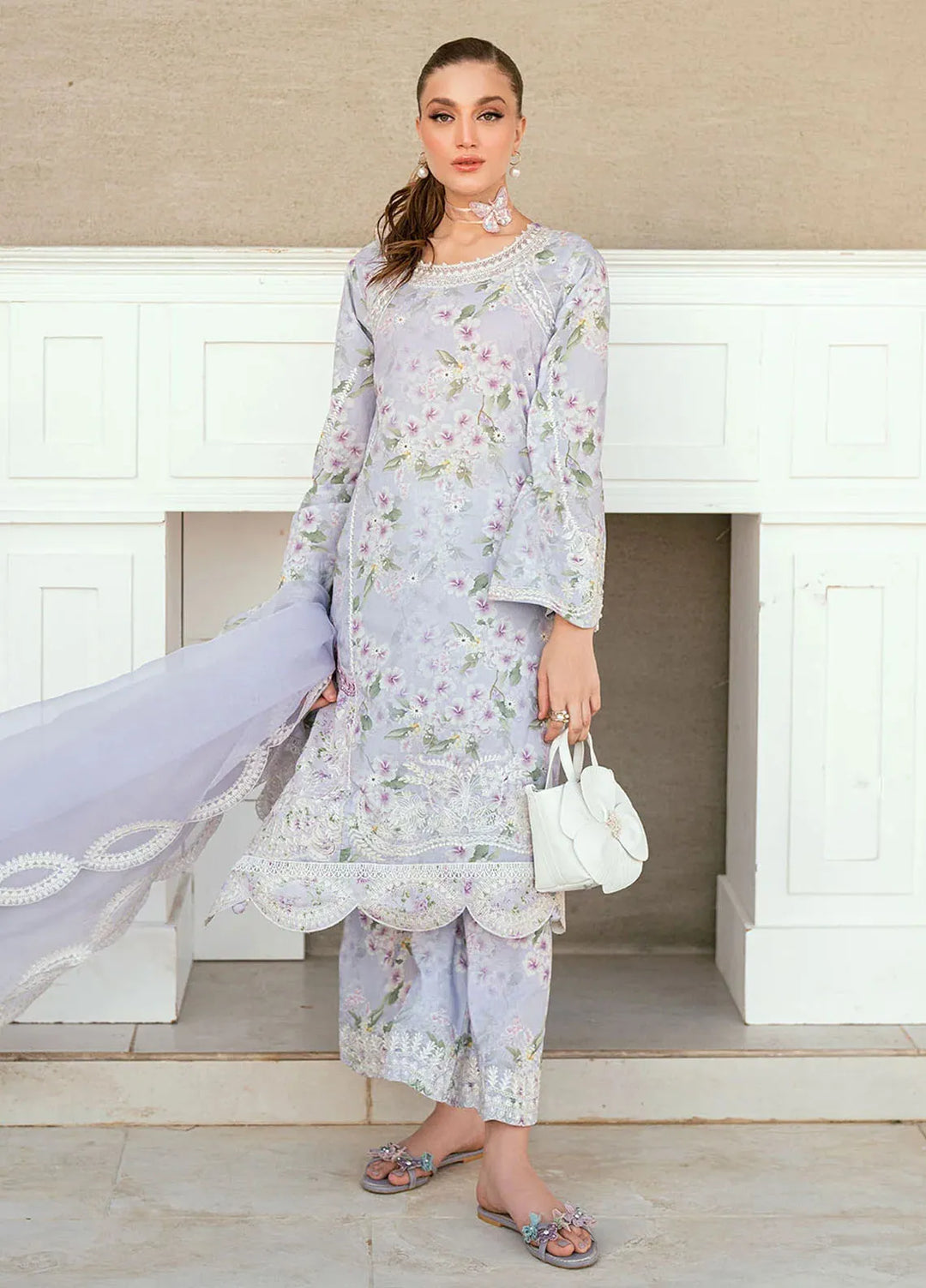 Dhanak Pret Embroidered Lawn 2 Piece Suit SS25DC-2543