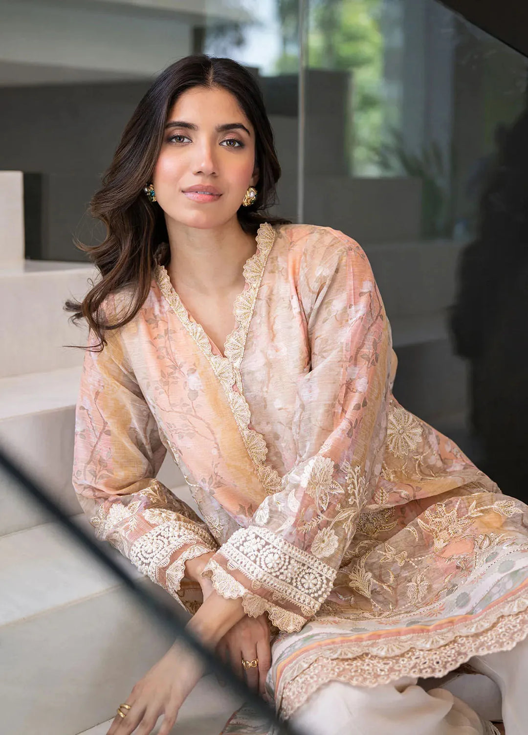 Dhanak Pret Embroidered Munar 2 Piece Suit SS24DA-2434