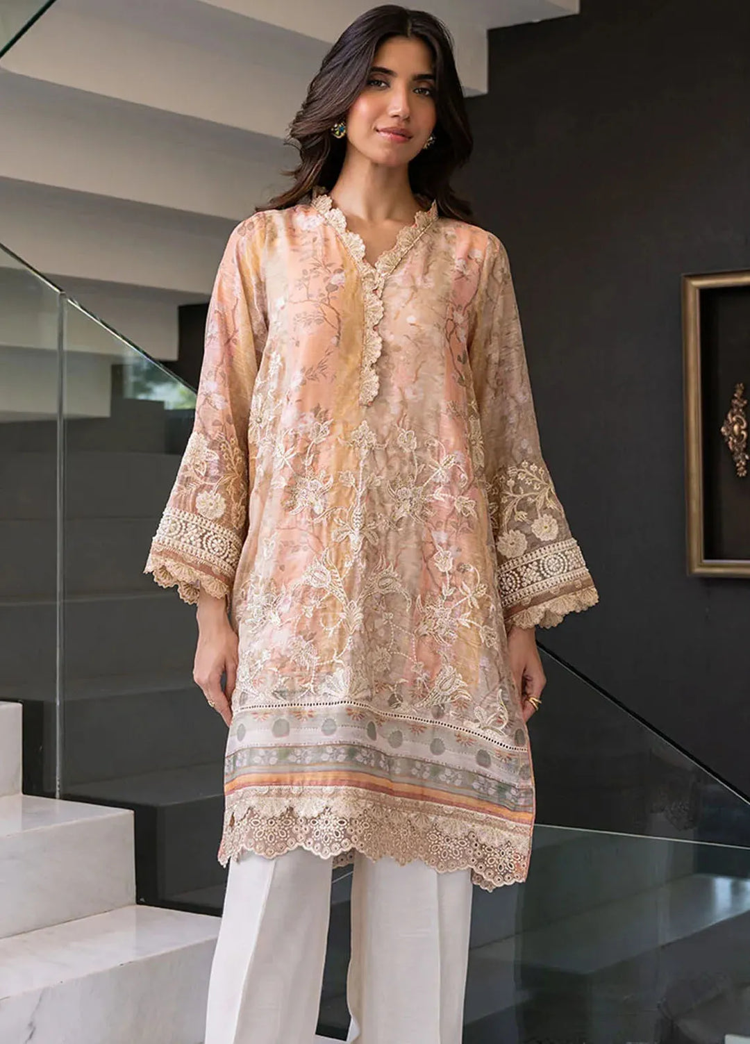 Dhanak Pret Embroidered Munar 2 Piece Suit SS24DA-2434