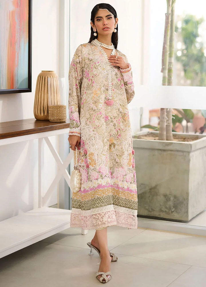 Dhanak Pret Embroidered Silk 2 Piece Suit SS24DA-2357 Light Green