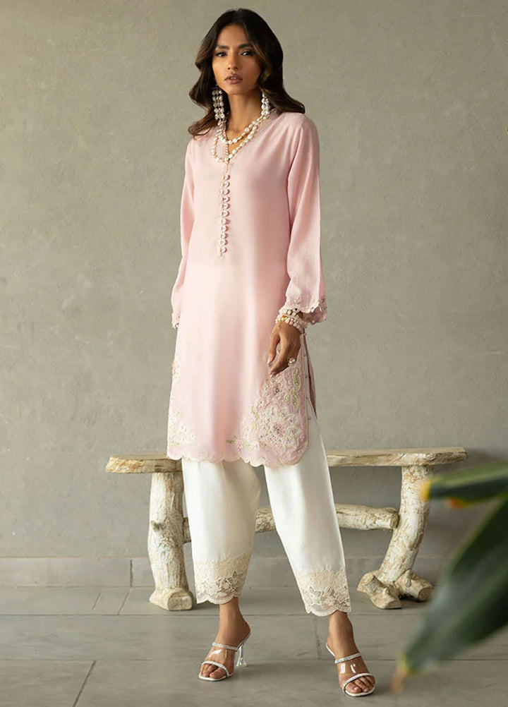 Dhanak Pret Embroidered Swiss Lawn 2 Piece Suit SS24DA-2297 LIGHT PINK