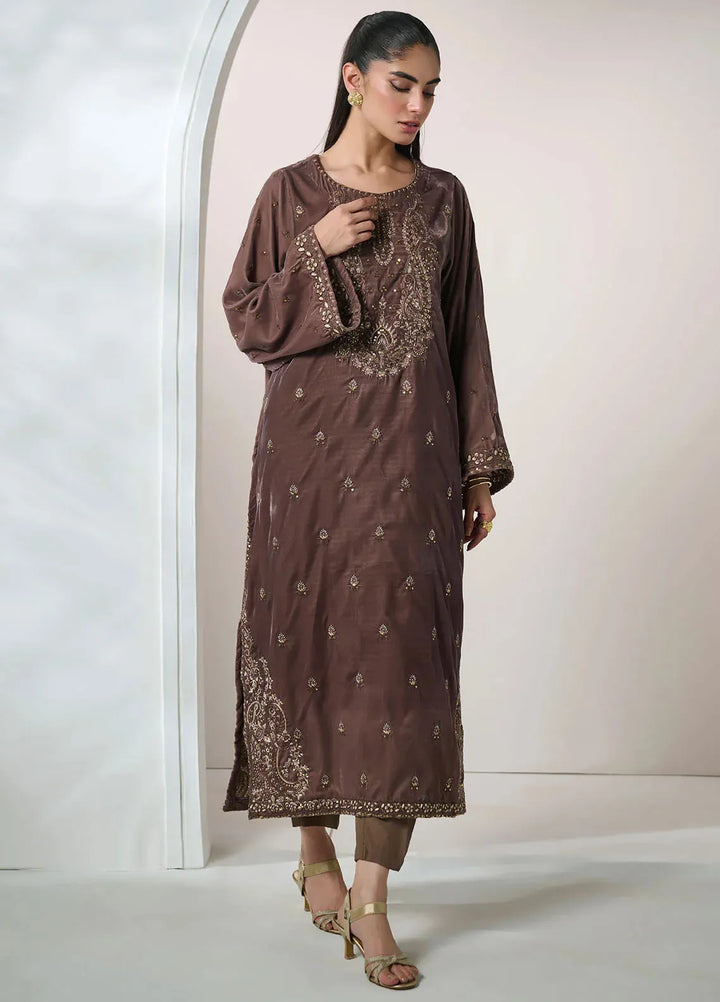 Dhanak Pret Embroidered Velvet 2 Piece Suit FW24DA-2608