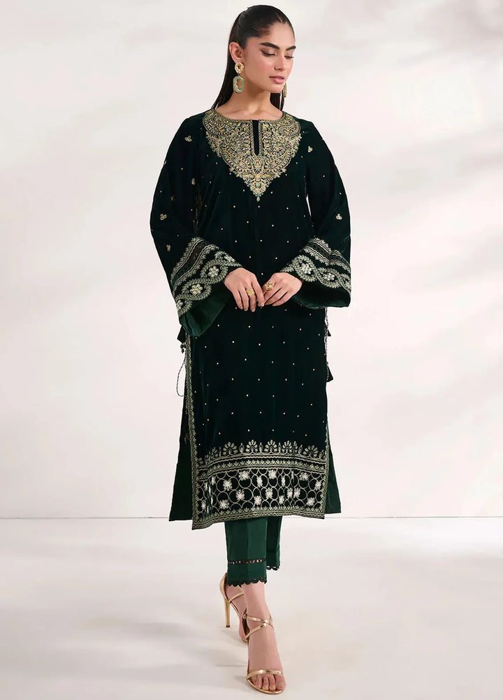 Dhanak Pret Embroidered Velvet 2 Piece Suit FW24DA-2616