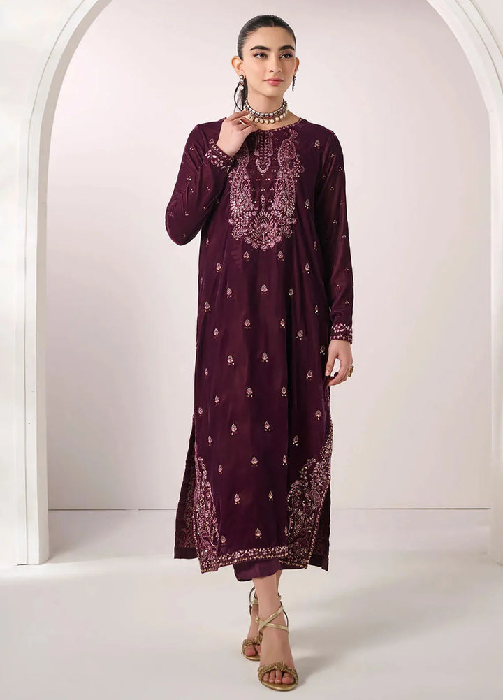 Dhanak Pret Embroidered Velvet 2 Piece Suit FW24DA-2621