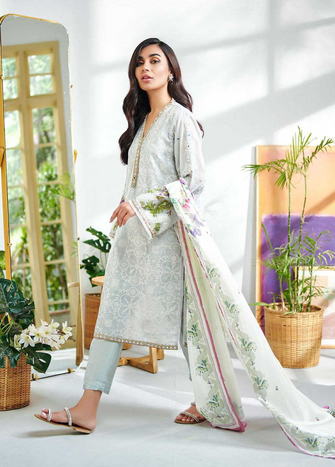 Dhanak Casual Pret Embroidered Cotton 2 Piece Suit DC-2002