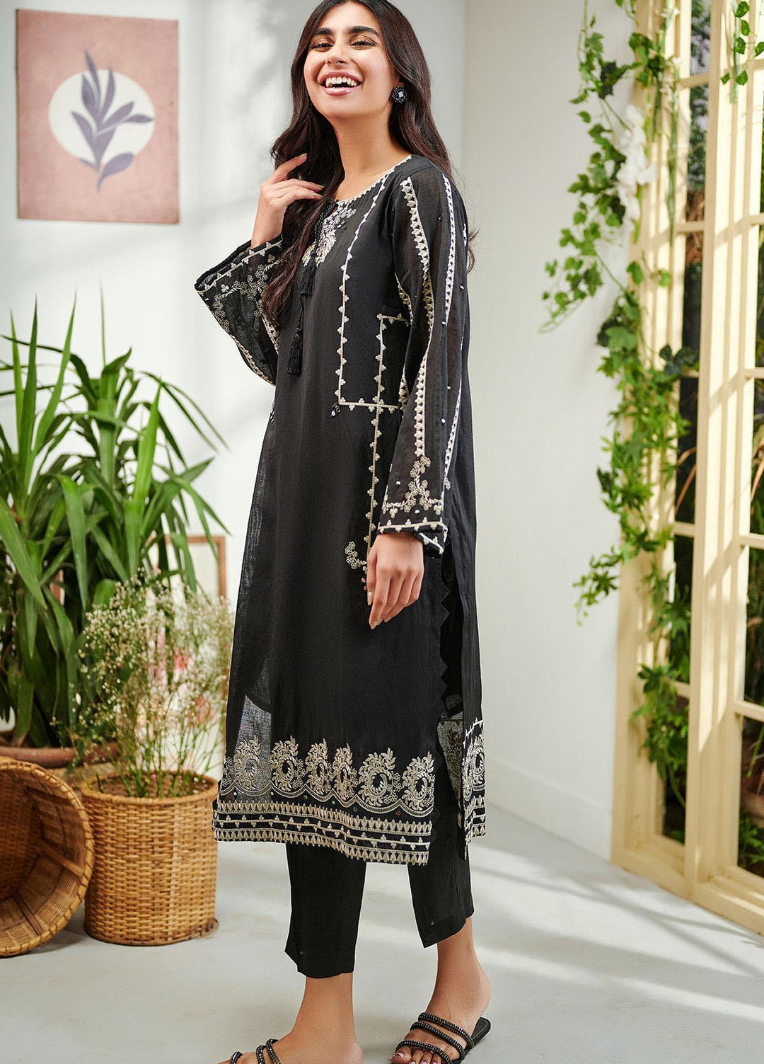 Dhanak Casual Pret Embroidered Cotton 2 Piece Suit DC-2005