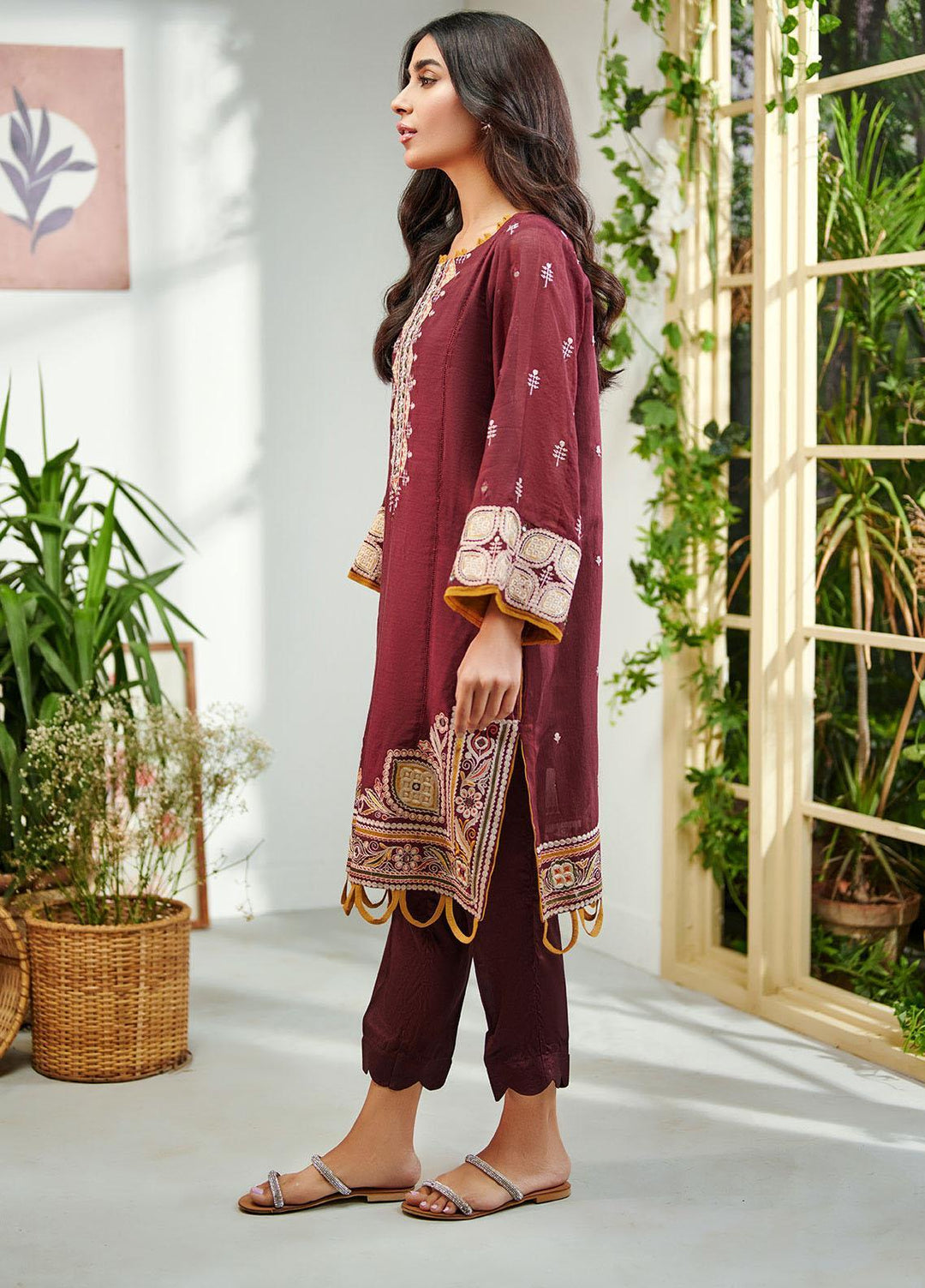 Dhanak Casual Pret Embroidered Cotton 2 Piece Suit DC-2006