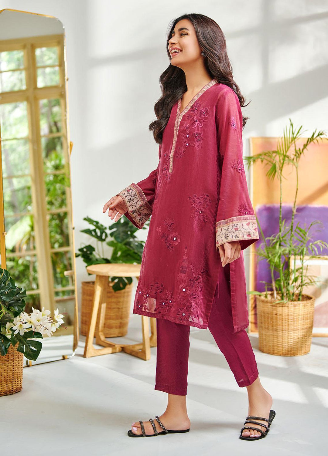 Dhanak Casual Pret Embroidered Cotton 2 Piece Suit DC-2007