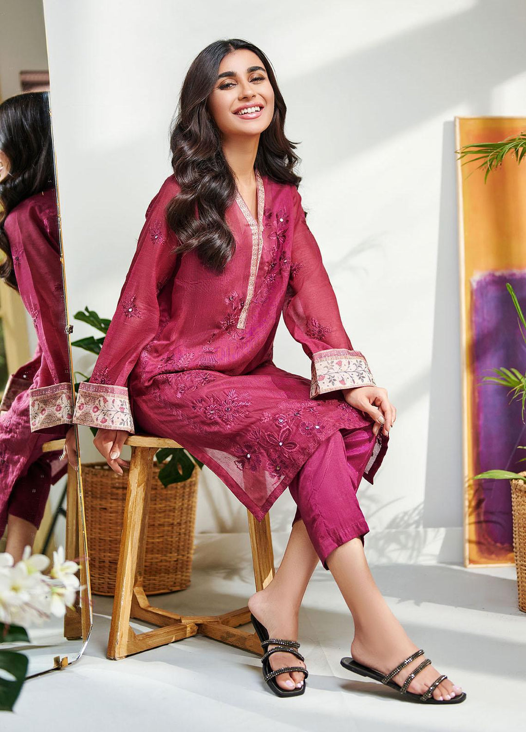 Dhanak Casual Pret Embroidered Cotton 2 Piece Suit DC-2007