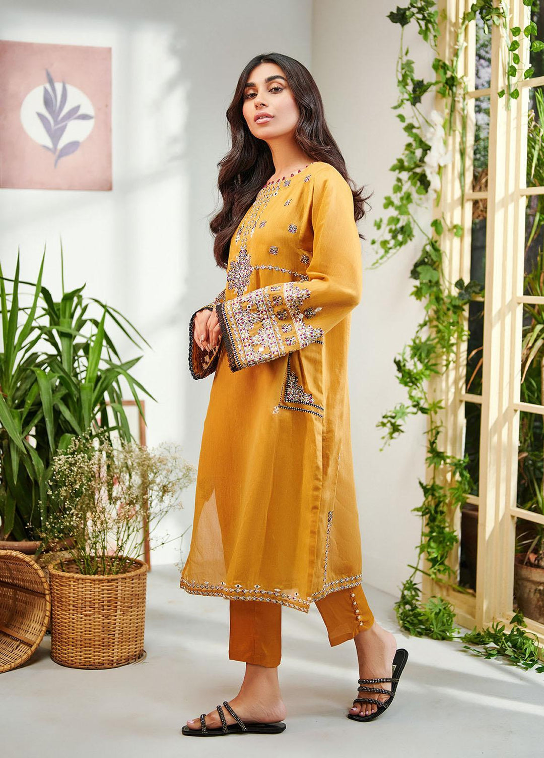 Dhanak Casual Pret Embroidered Cotton 2 Piece Suit DC-2008