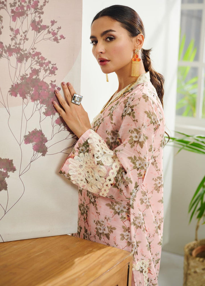 Dhanak Casual Pret Embroidered Silk 2 Piece Suit DC-0384 PINK