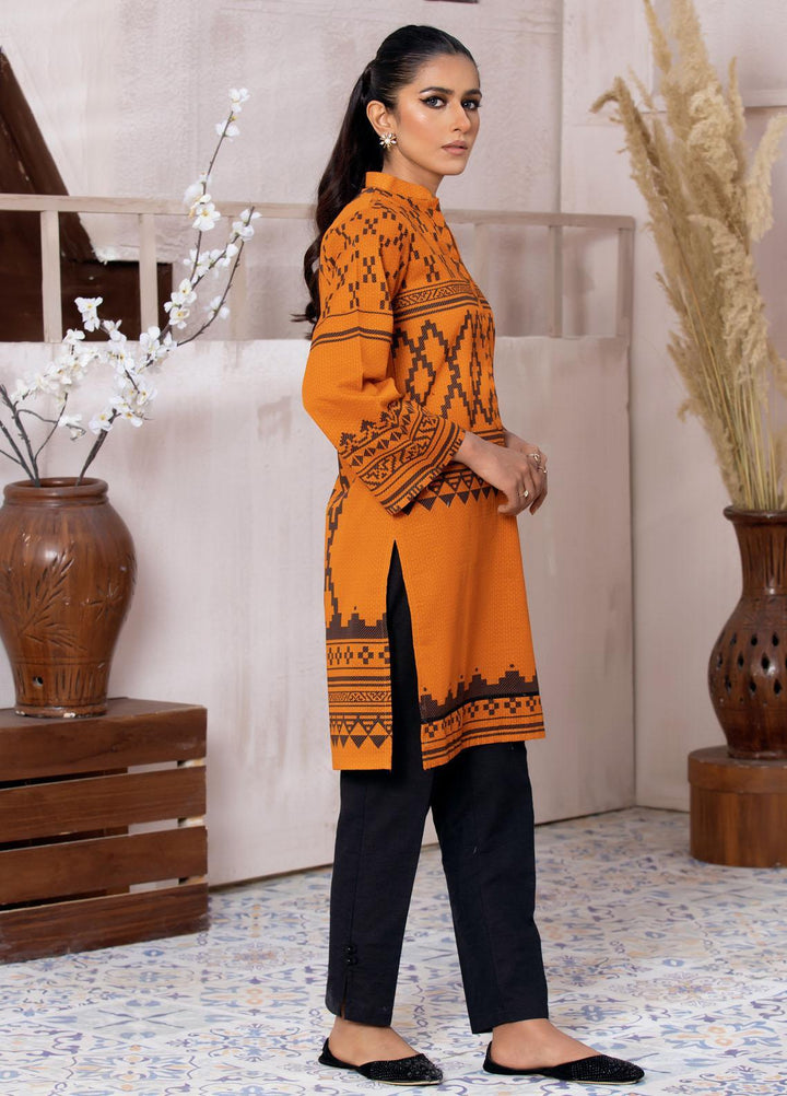 Dhanak Casual Pret  Khaddar Shirt DC-0400 ORANGE