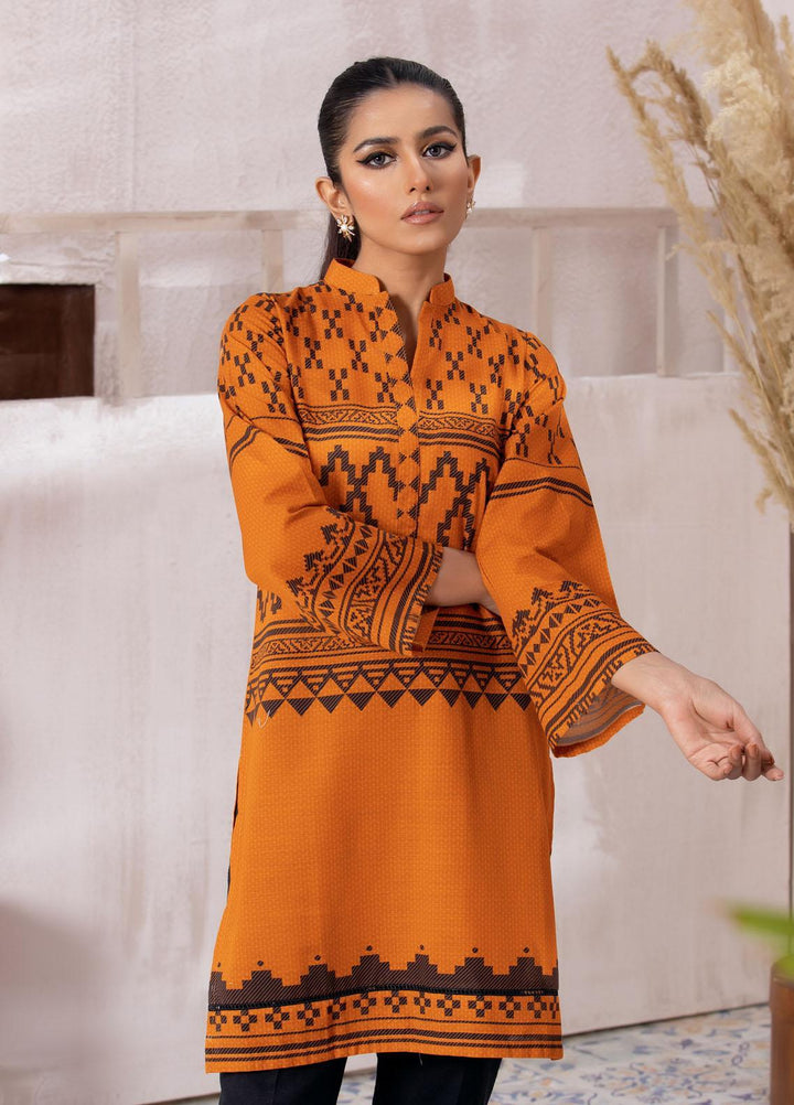 Dhanak Casual Pret  Khaddar Shirt DC-0400 ORANGE
