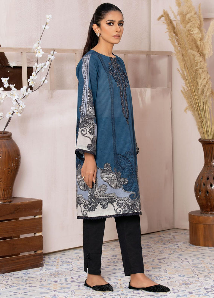 Dhanak Casual Pret  Khaddar Shirt DC-0397 BLUE