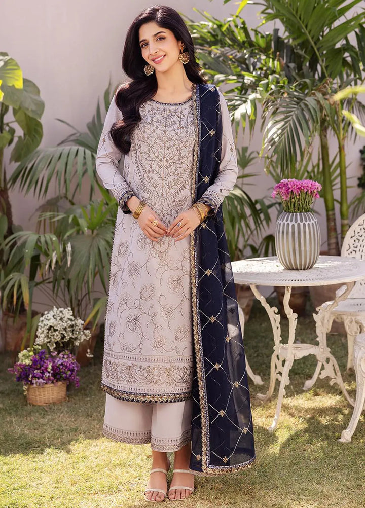 Dhanak Rang by Asim Jofa Embroidered Silk Unstitched Suit 3 Piece AJ24DR AJCF-13 - Festive Collection