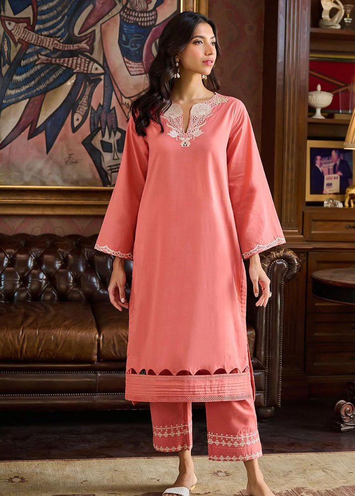 Dhanak Pret Embroidered  2 Piece Suit DC-2219 RUST