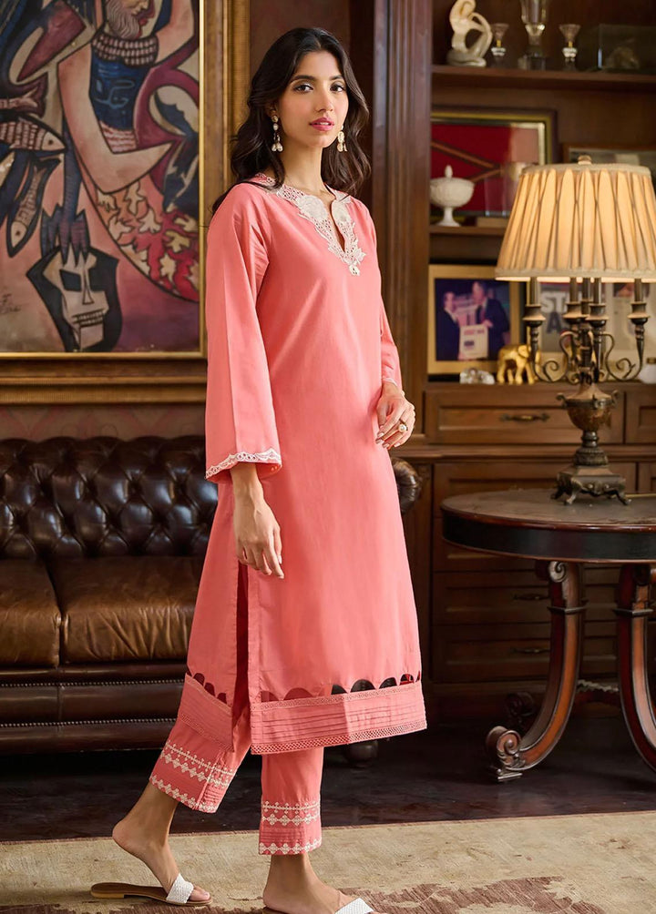 Dhanak Pret Embroidered  2 Piece Suit DC-2219 RUST