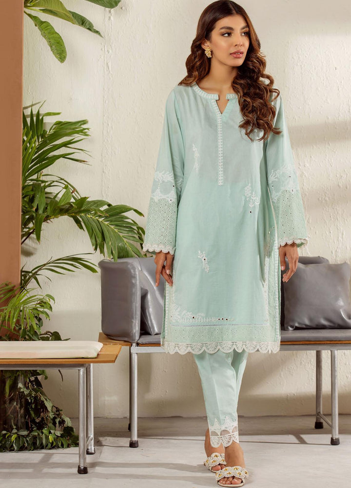 Dhanak Casual Pret Embroidered Cambric 2 Piece Suit DC-2016 L-GREEN