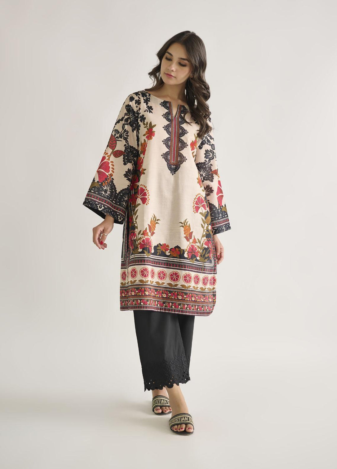 Dhanak Casual Pret  Khaddar Shirt DC-0457 OFFWHITE
