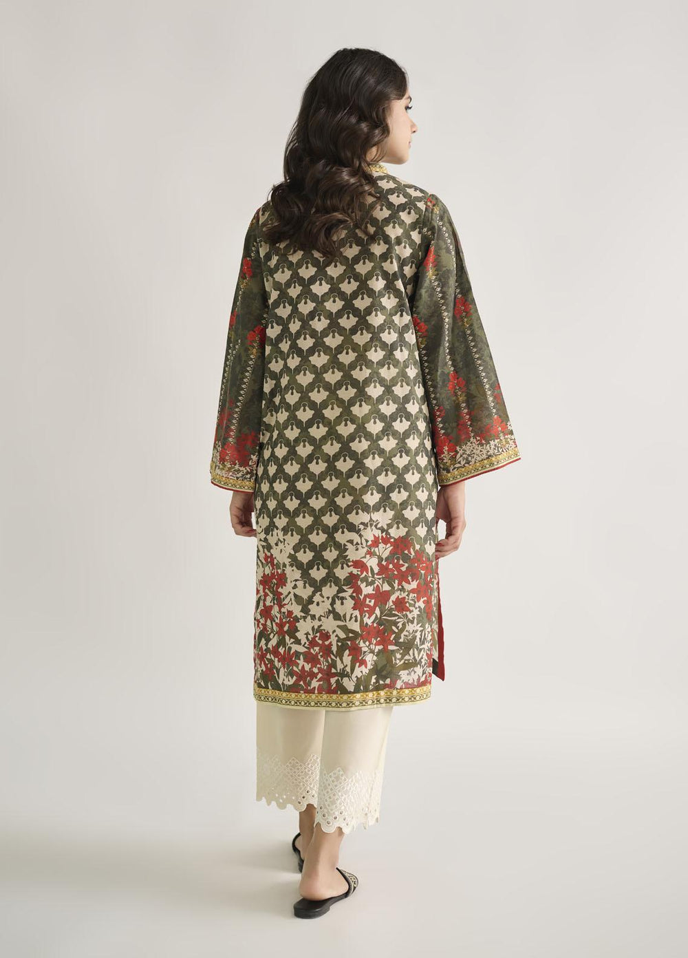 Dhanak Casual Pret  Khaddar Shirt DC-0445 GREEN