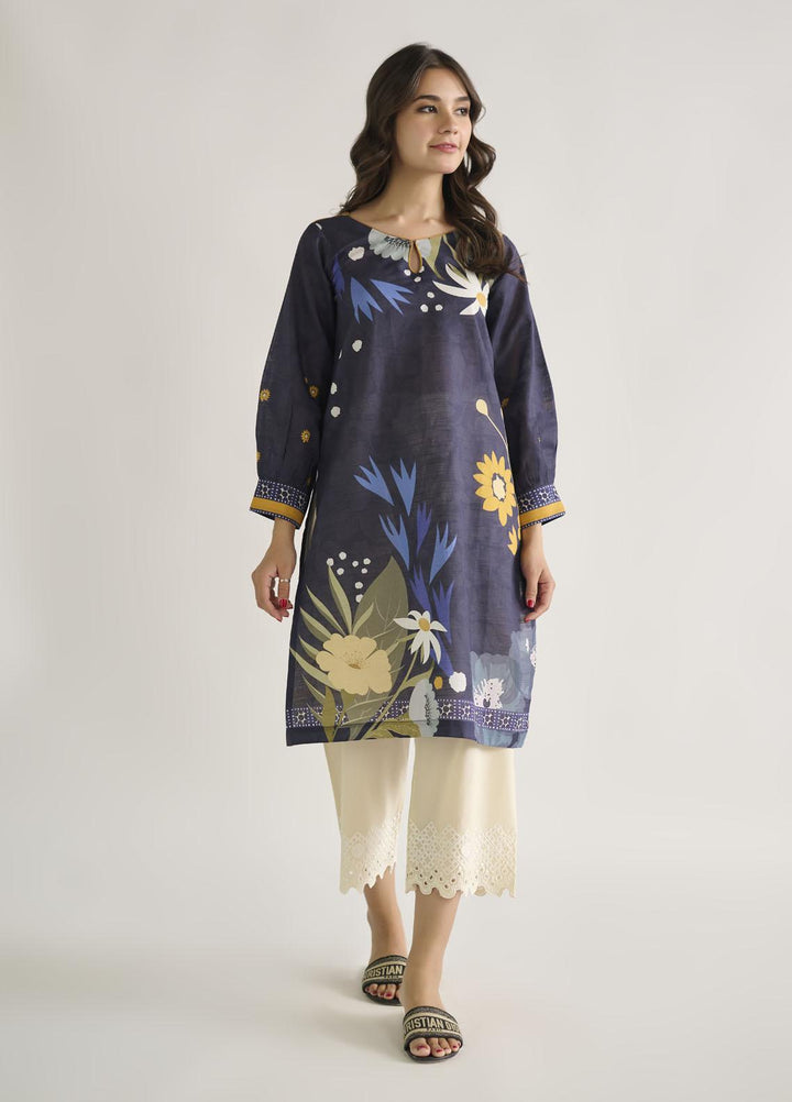 Dhanak Casual Pret  Khaddar Shirt DC-0448 BLUE