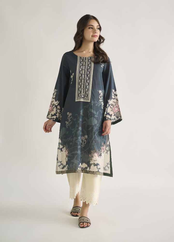 Dhanak Casual Pret  Khaddar Shirt DC-0462 BLUE