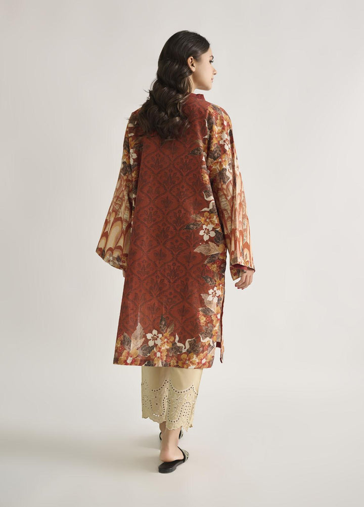 Dhanak Casual Pret  Khaddar Shirt DC-0464 ORANGE