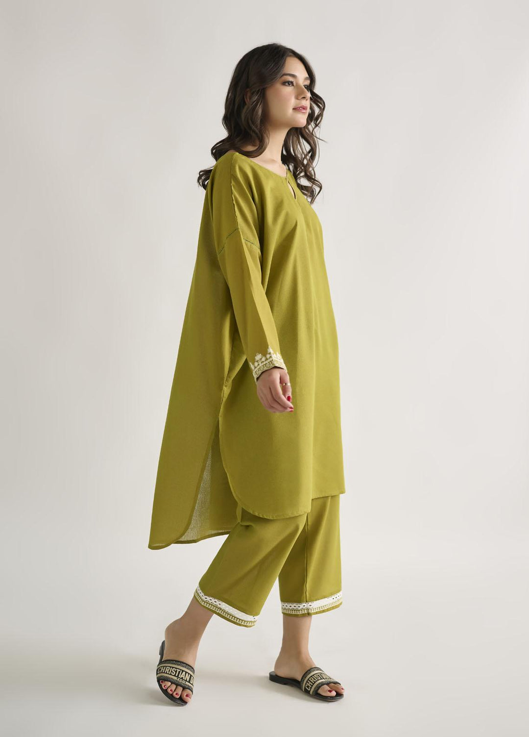 Dhanak Casual Pret  Karandi 2 Piece DC-2127 GREEN