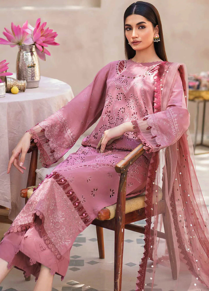 Dhoop Kinaray By Nureh Chikankari Lawn Suits Unstitched 4 Piece NU24DK NS-136 - Summer Collection