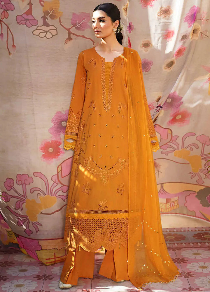 Dhoop Kinaray By Nureh Chikankari Lawn Suits Unstitched 4 Piece NU24DK NS-138 - Summer Collection