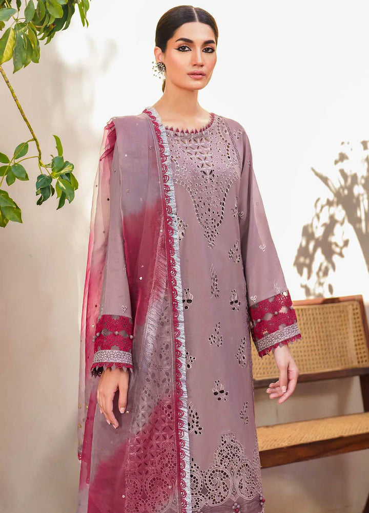 Dhoop Kinaray By Nureh Chikankari Lawn Suits Unstitched 4 Piece NU24DK NS-139 - Summer Collection