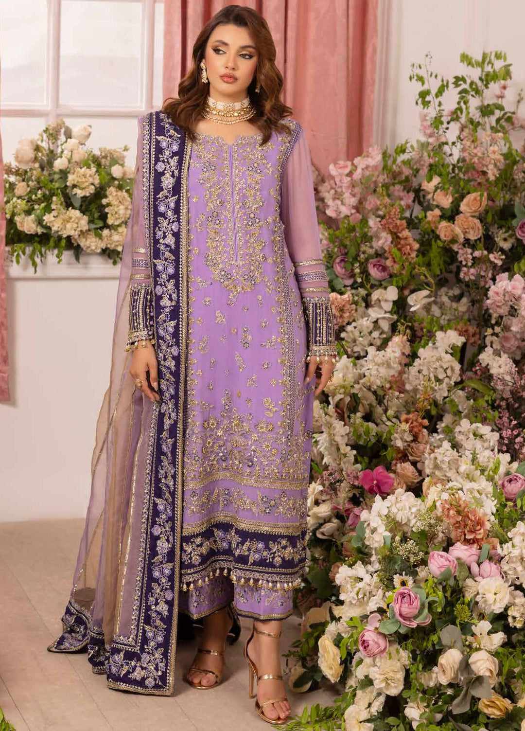 Diamond Dust by Charizma Embroidered Chiffon Suits Unstitched 4 Piece CRZ25DC DD5-05 - Formals Collection