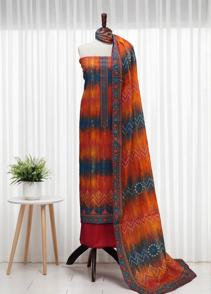 Digital Print By Bin Saeed Printed Lawn Suit Unstitched 3 Piece BN24F Multi - Summer Collection