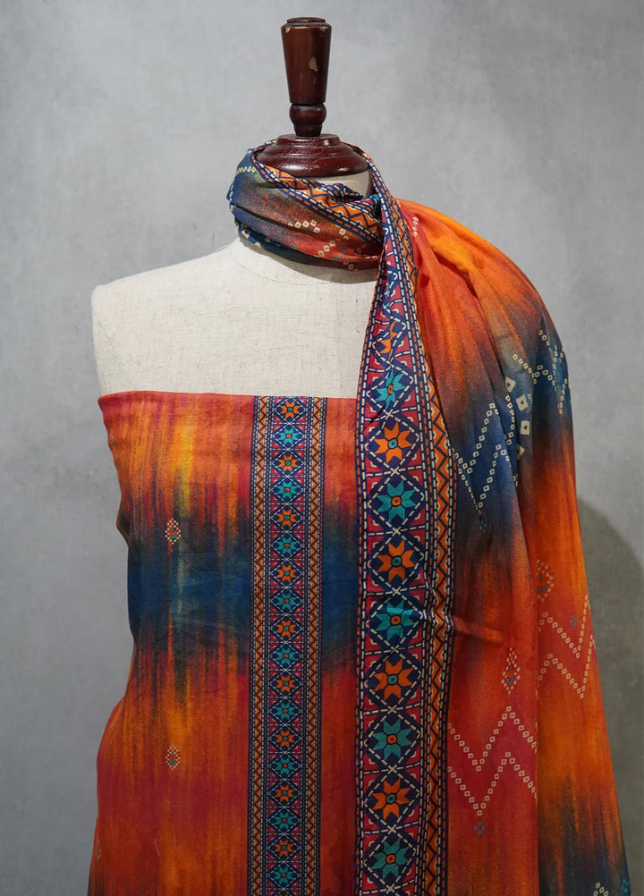 Digital Print By Bin Saeed Printed Lawn Suit Unstitched 3 Piece BN24F Multi - Summer Collection