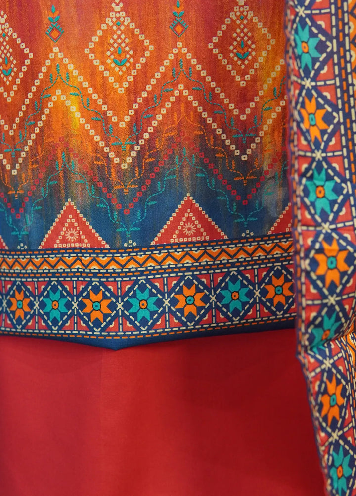 Digital Print By Bin Saeed Printed Lawn Suit Unstitched 3 Piece BN24F Multi - Summer Collection