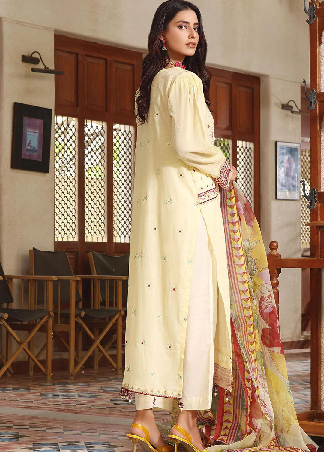 Dilara By Khas Embroidered Lawn Suits Unstitched 3 Piece KHS23D KOE-17038 - Summer Collection