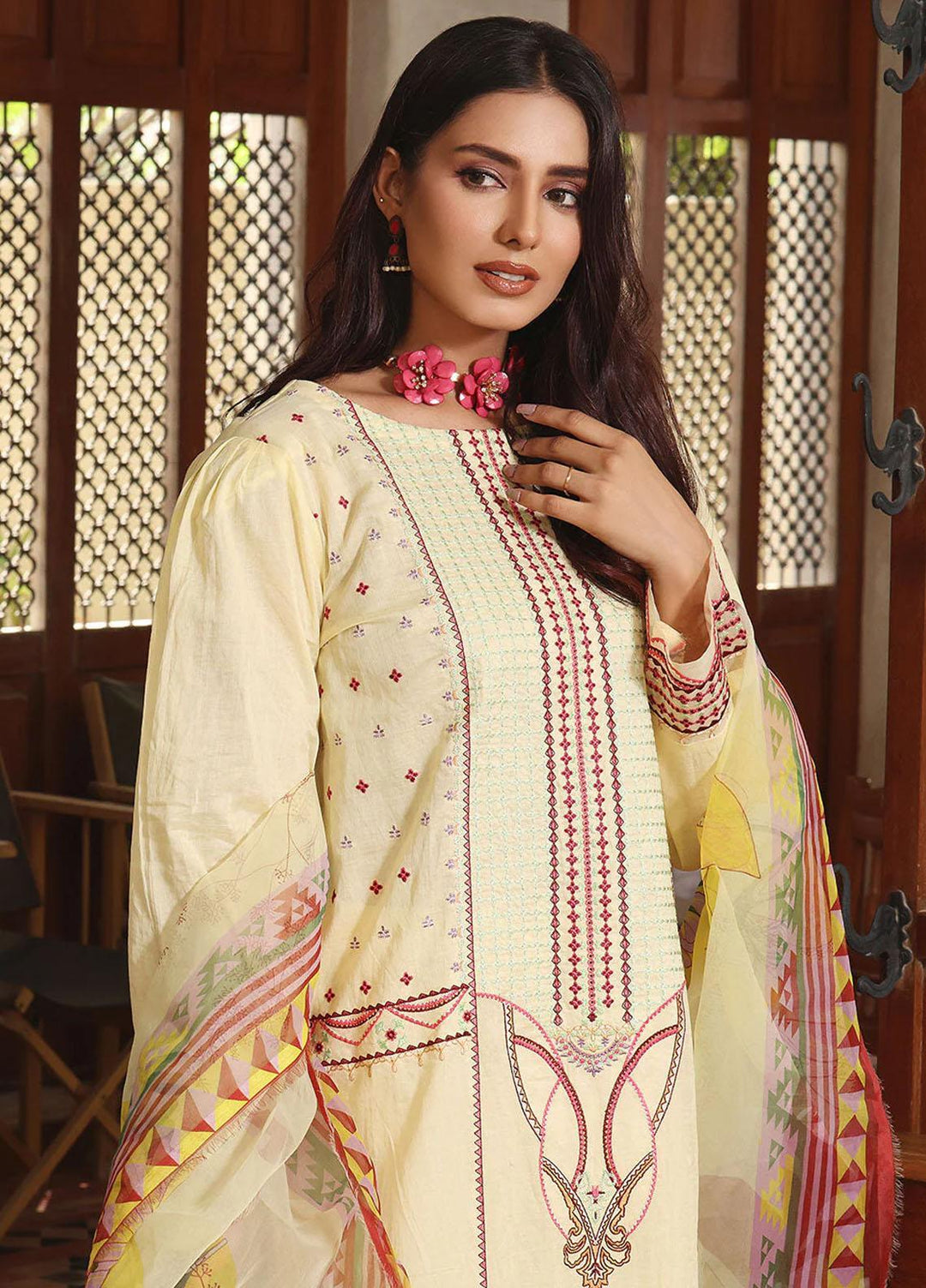 Dilara By Khas Embroidered Lawn Suits Unstitched 3 Piece KHS23D KOE-17038 - Summer Collection
